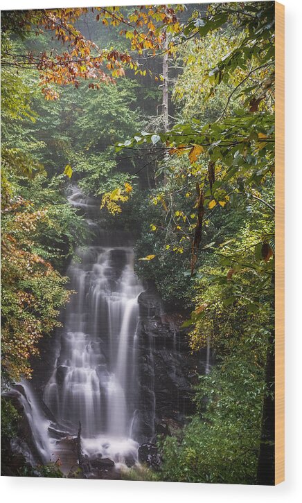 Water Fall Wood Print featuring the photograph Soco Falls by Francis Trudeau