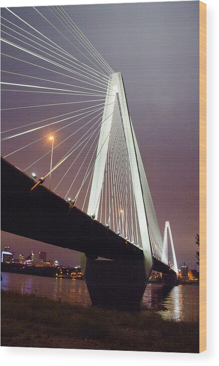 Stan Musial Bridge Wood Print featuring the photograph Stan's Span over the Mississippi River - St Louis by Garry McMichael