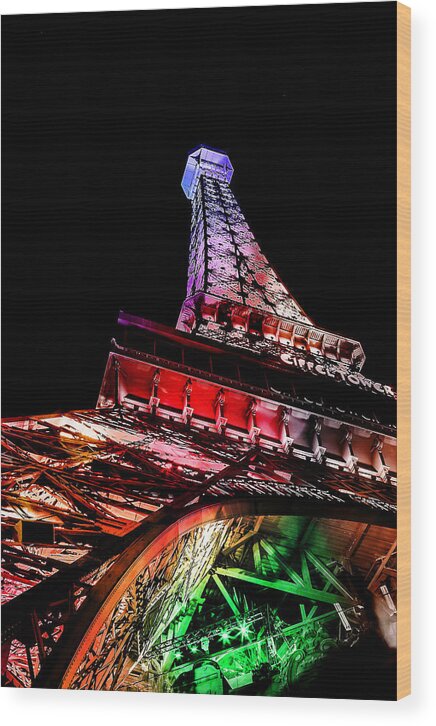Eiffel Tower Wood Print featuring the digital art The Color Of Love by Az Jackson