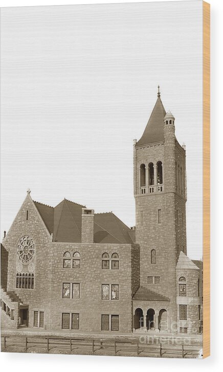 The Mother Church Wood Print featuring the photograph The Mother Church The First Church of Christ Scientist Boston Massachusetts circa 1900 by Monterey County Historical Society