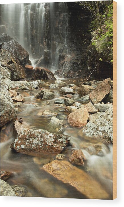 Hadlock Brook Wood Print featuring the photograph Hadlock Brook Falls by Sara Hudock