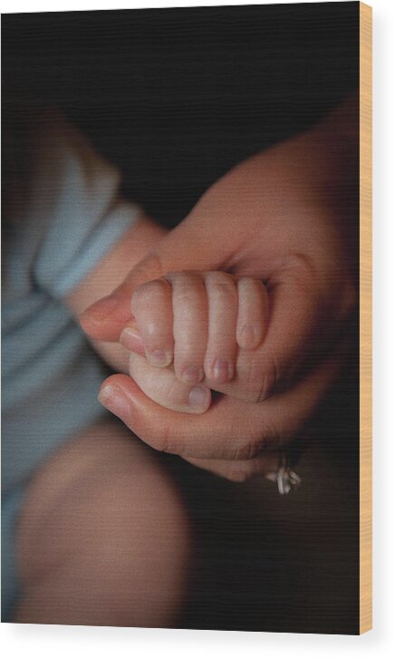Hands Wood Print featuring the photograph Holding On by Sara Hudock