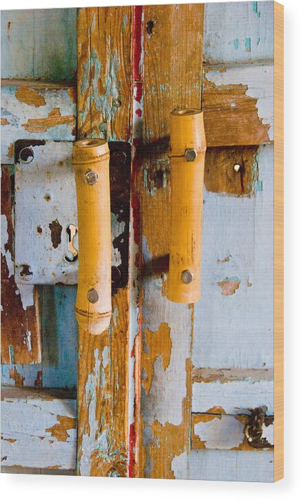 Doors Wood Print featuring the photograph Weathered entry by Anthony Citro