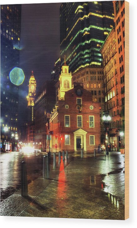 Old State House Wood Print featuring the photograph Old State House - Boston #1 by Joann Vitali
