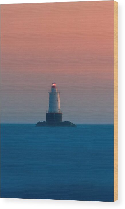 Sakonnet Point Wood Print featuring the photograph Sakonnet Light #5 by Bryan Bzdula