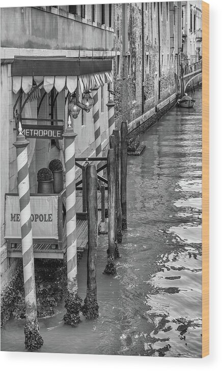 Venice Wood Print featuring the photograph A Venice Parking Spot by Georgia Clare