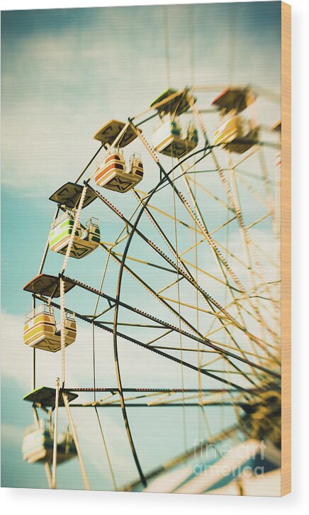 Hampton Roads Wood Print featuring the photograph Day at the Beach No.3 by Lisa McStamp