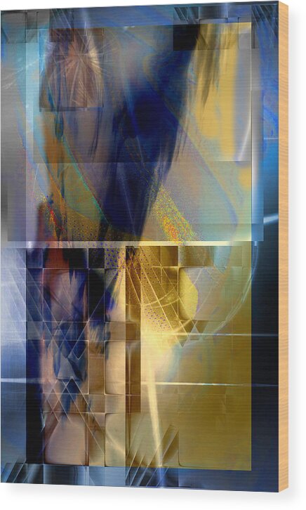 Abstract Wood Print featuring the digital art Double Structure by Art Di