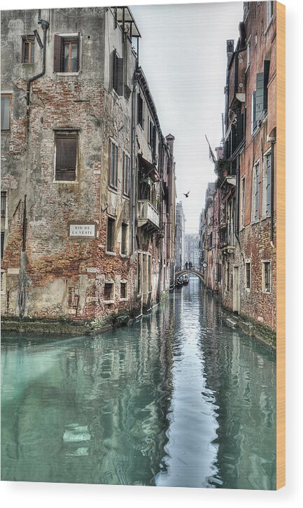 Venice Wood Print featuring the photograph La Veste Venice by Marion Galt