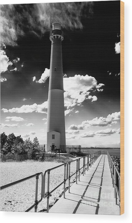 Lighthouse Walk Wood Print featuring the photograph Lighthouse Walk Long Beach Island by John Rizzuto