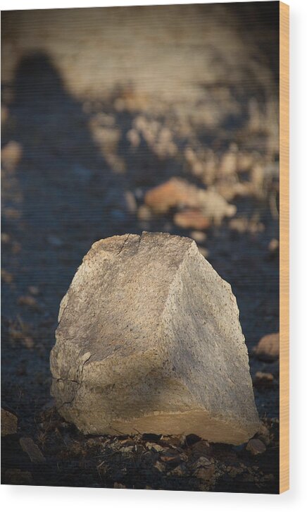 Rock Wood Print featuring the photograph Rocky Shadow by Mike Hill