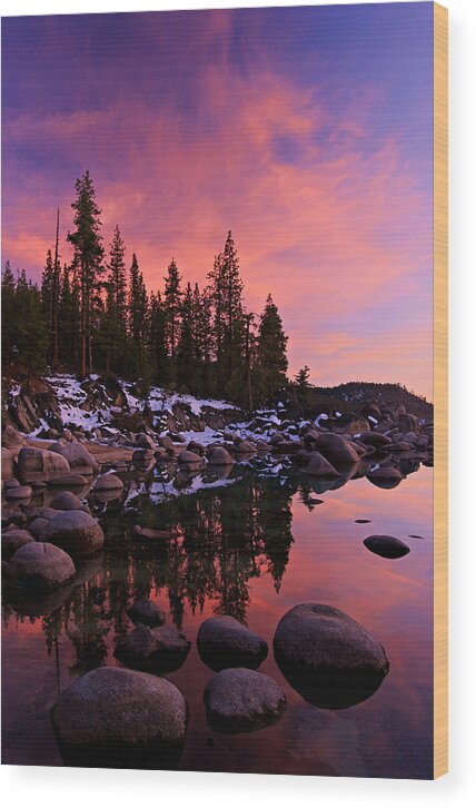 Lake Tahoe Wood Print featuring the photograph Winter Is Coming by Sean Sarsfield