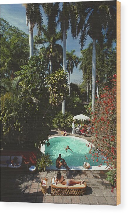 1980-1989 Wood Print featuring the photograph Mazatlan Mansion by Slim Aarons