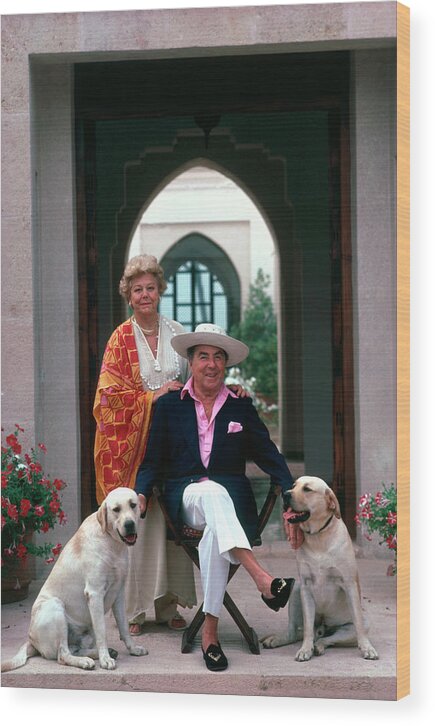 Pets Wood Print featuring the photograph Pair Of Pantz by Slim Aarons