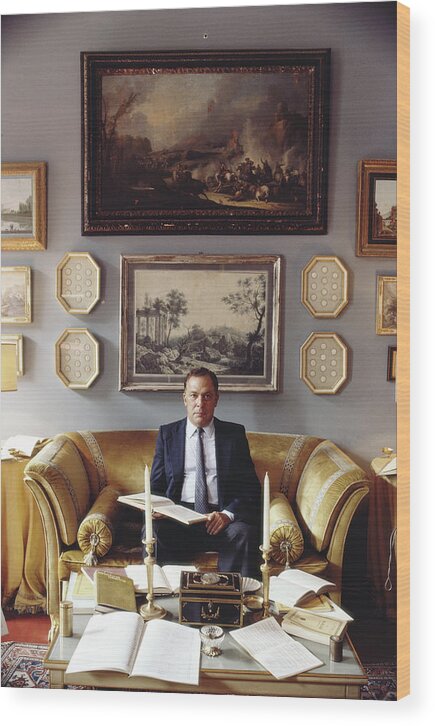 1980-1989 Wood Print featuring the photograph Principe Francesco Davalos by Slim Aarons