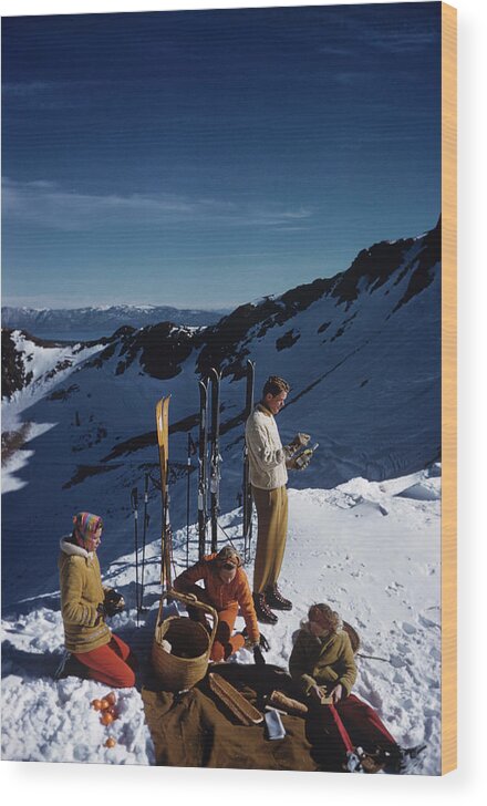 People Wood Print featuring the photograph Squaw Valley Picnic by Slim Aarons