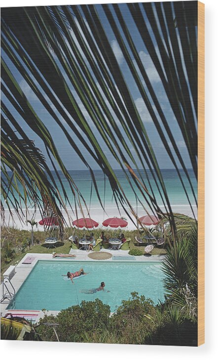 People Wood Print featuring the photograph The Bahamas by Slim Aarons
