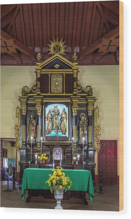 © 2015 Lou Novick All Rights Reversed* Wood Print featuring the photograph San Juan de Dios church #1 by Lou Novick