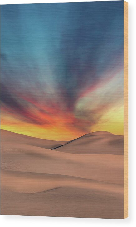 Art Wood Print featuring the photograph Desert Sunset by Jon Glaser