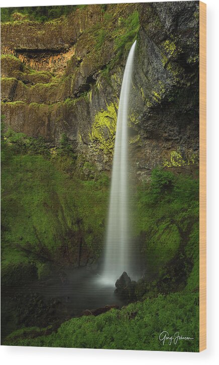 Elowah-falls Wood Print featuring the photograph Elowah Falls by Gary Johnson