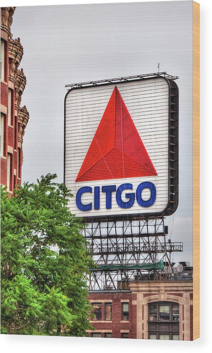 Boston Wood Print featuring the photograph Kenmore Square and the CITGO Sign by Joann Vitali