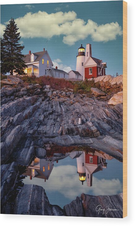 Pemaquid-lighthouse Wood Print featuring the photograph Pemaquid Lighthouse by Gary Johnson