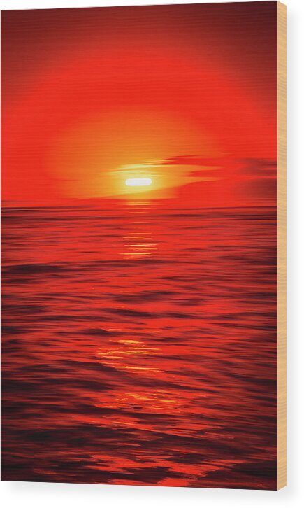 Sunset Hawaii Wood Print featuring the photograph Sun Ray Motion by Leonardo Dale