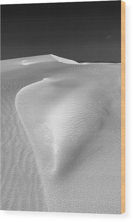 © 2020 Lou Novick All Rights Reversed Wood Print featuring the photograph White Sands National Park #13 by Lou Novick
