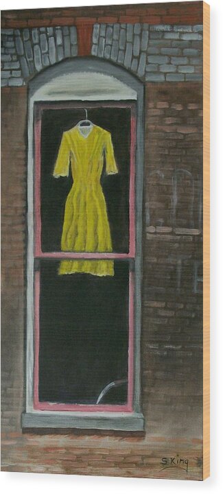 Original Wood Print featuring the painting Dress Up by Stephen King