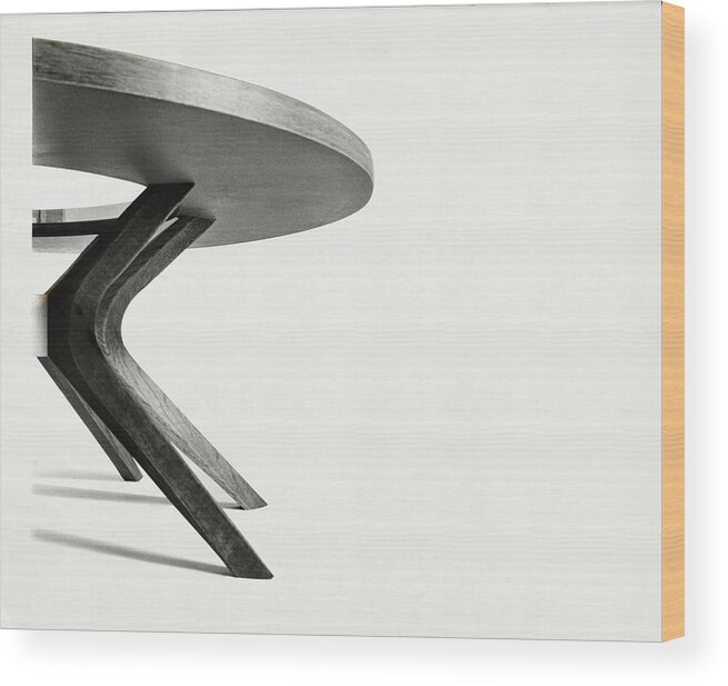 Coffee Table Wood Print featuring the photograph Coffee Table By M F Smith By Broyhill #1 by William Grigsby