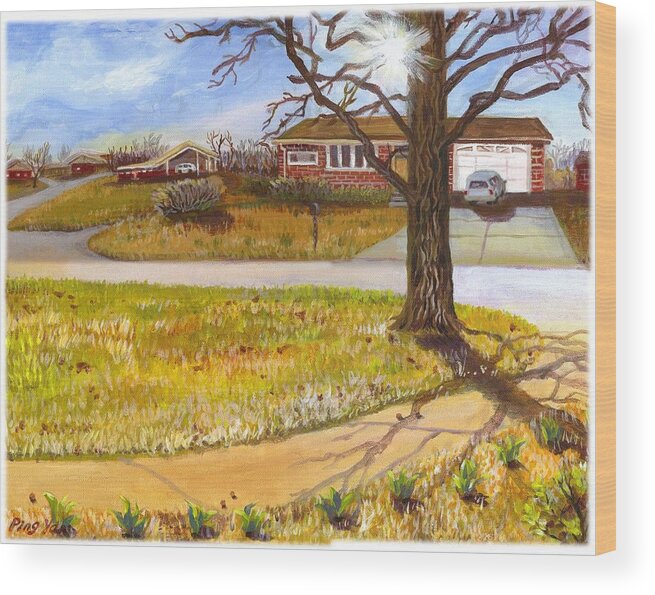 Spring Wood Print featuring the painting Early Spring 2 by Ping Yan