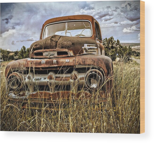 Ford Wood Print featuring the photograph ORD by Gia Marie Houck