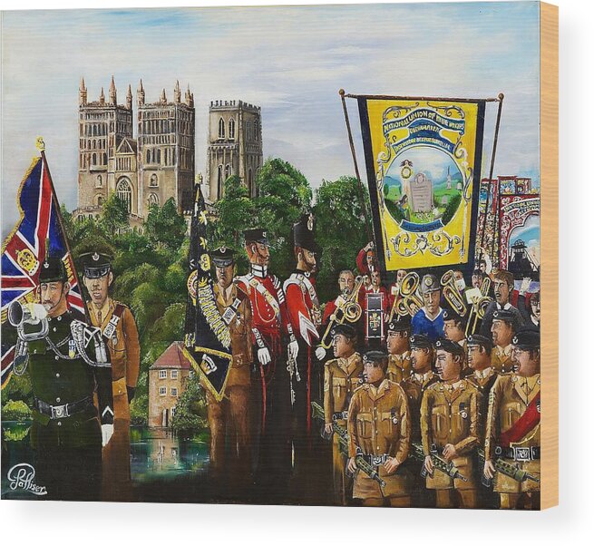 Durham Uk Wood Print featuring the painting Fueling the Fight SOLD by John Palliser
