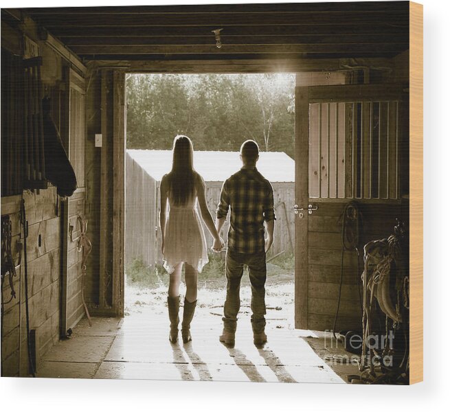 Barn Wood Print featuring the photograph Into the Light by Brenda Giasson