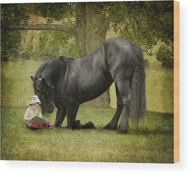 Friesian Wood Print featuring the photograph Once Upon A Time by Fran J Scott