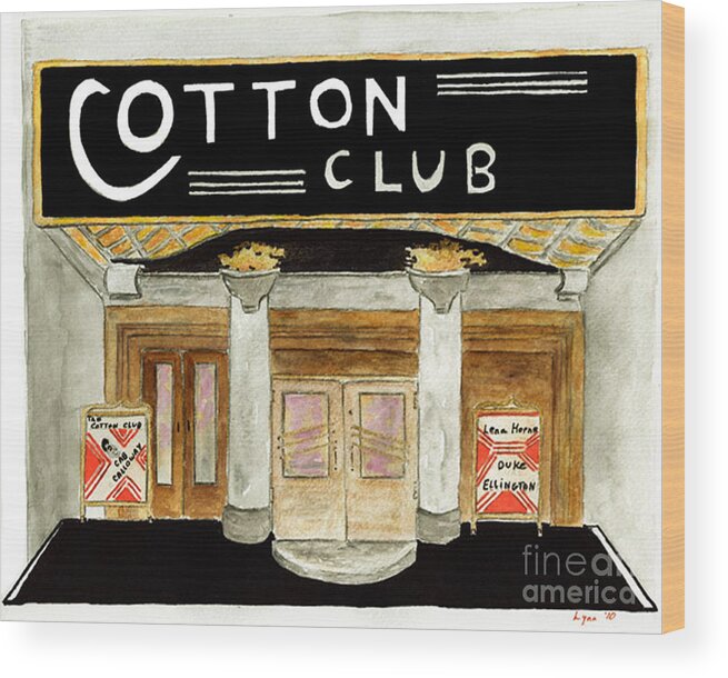 Cotton Club Wood Print featuring the painting The Cotton Club by AFineLyne