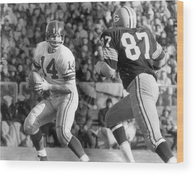 classic Wood Print featuring the photograph Y.A. Tittle #1 by Retro Images Archive