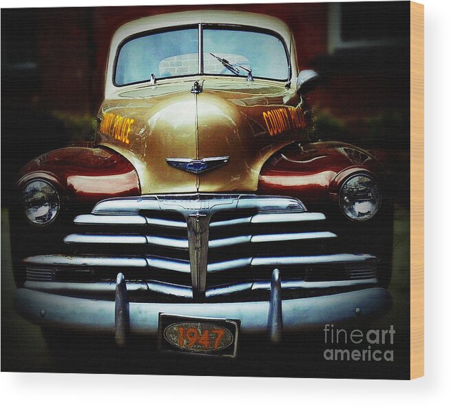 Old Cop Car Wood Print featuring the photograph 1947 Was A Very Good Year by Patricia Greer