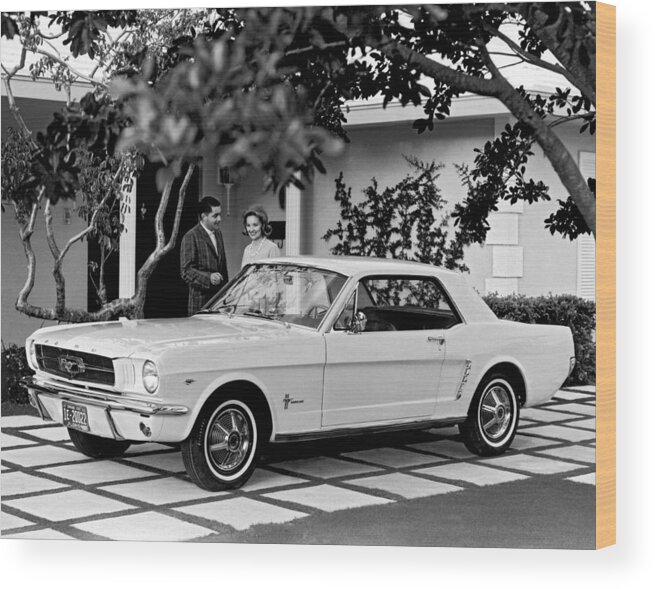 1960's Wood Print featuring the photograph 1964 Ford Mustang by Underwood Archives