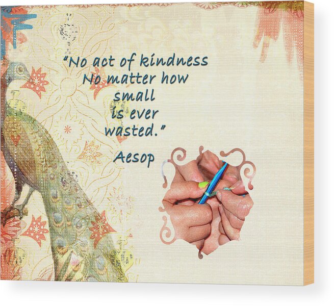Cards Wood Print featuring the photograph Act of Kindness #2 by Linda Cox