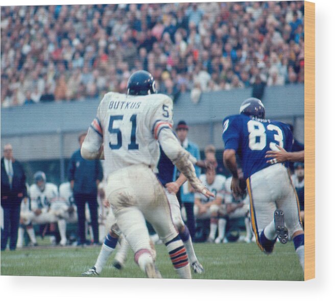 classic Wood Print featuring the photograph Dick Butkus #2 by Retro Images Archive
