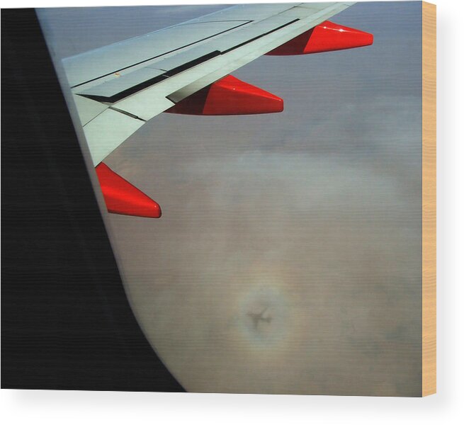 Aerial Wood Print featuring the photograph Ghost Plane #2 by Dwight Theall