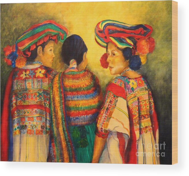 Mexico Wood Print featuring the painting Mexican Impression by Dagmar Helbig