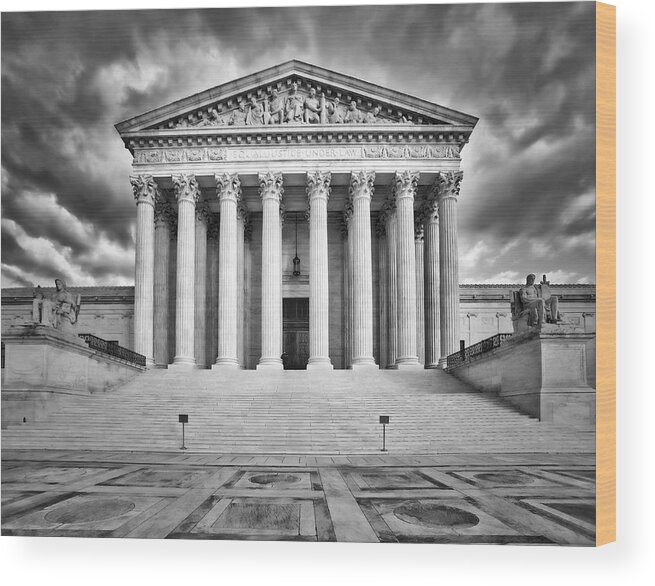 Supreme Court Wood Print featuring the photograph Equal Justice Under Law #3 by Susan Candelario