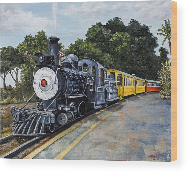 Transportation Wood Print featuring the painting Sugar Cane Train #2 by Darice Machel McGuire