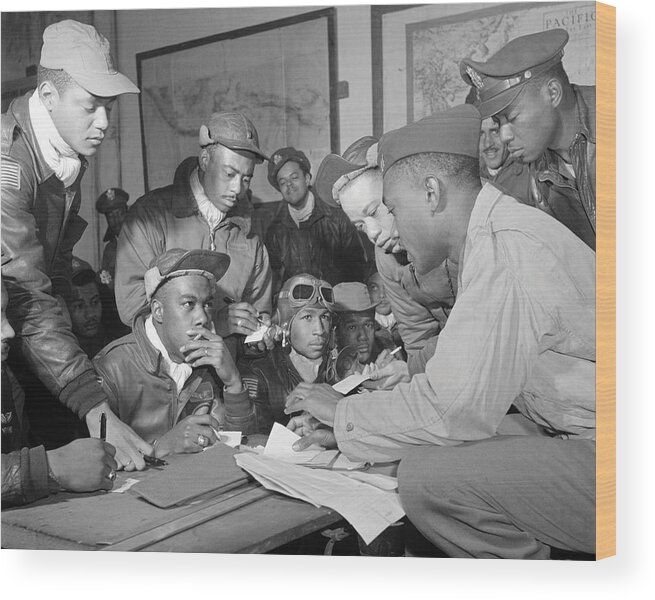 classic Wood Print featuring the photograph Tuskegee Airmen #4 by Retro Images Archive