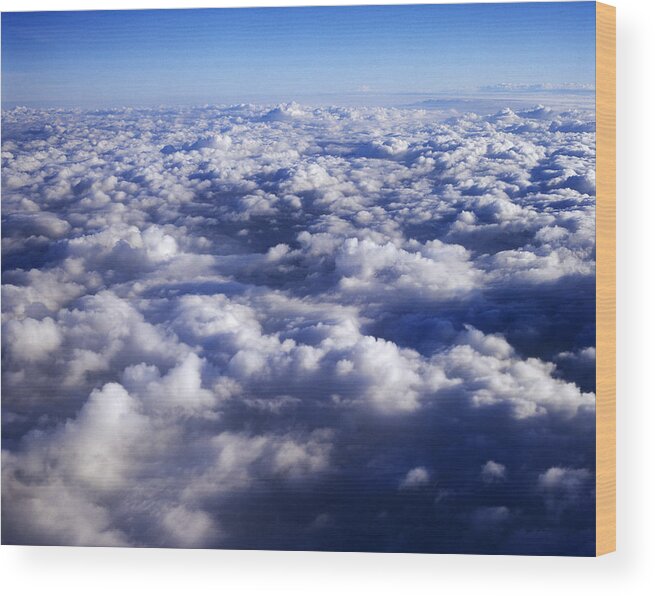 Blue Skies Wood Print featuring the photograph Clouds #5 by Phillip Hayson