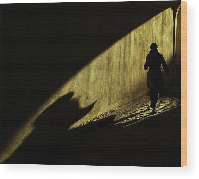 Yellow Wood Print featuring the photograph Untitled #5 by Anna Niemiec
