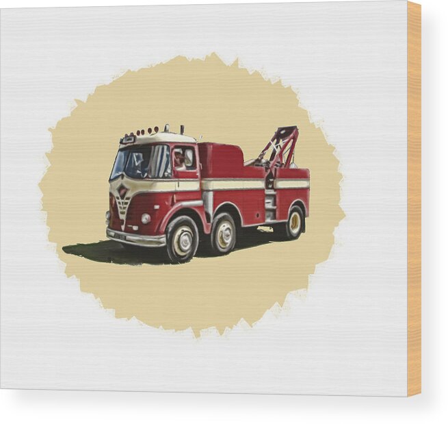 Towtruck Wood Print featuring the photograph 50s Towtruck by Mark Callanan