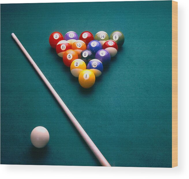 Paintings Wood Print featuring the photograph 8 Ball by Gary De Capua